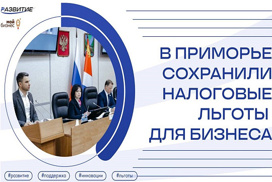 В Приморском крае сохранили налоговые льготы для производителей и расширили для креативных отраслей 